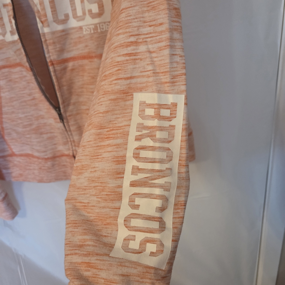 Women's Orange Zip-Up Hoodie - Picture 5 of 7